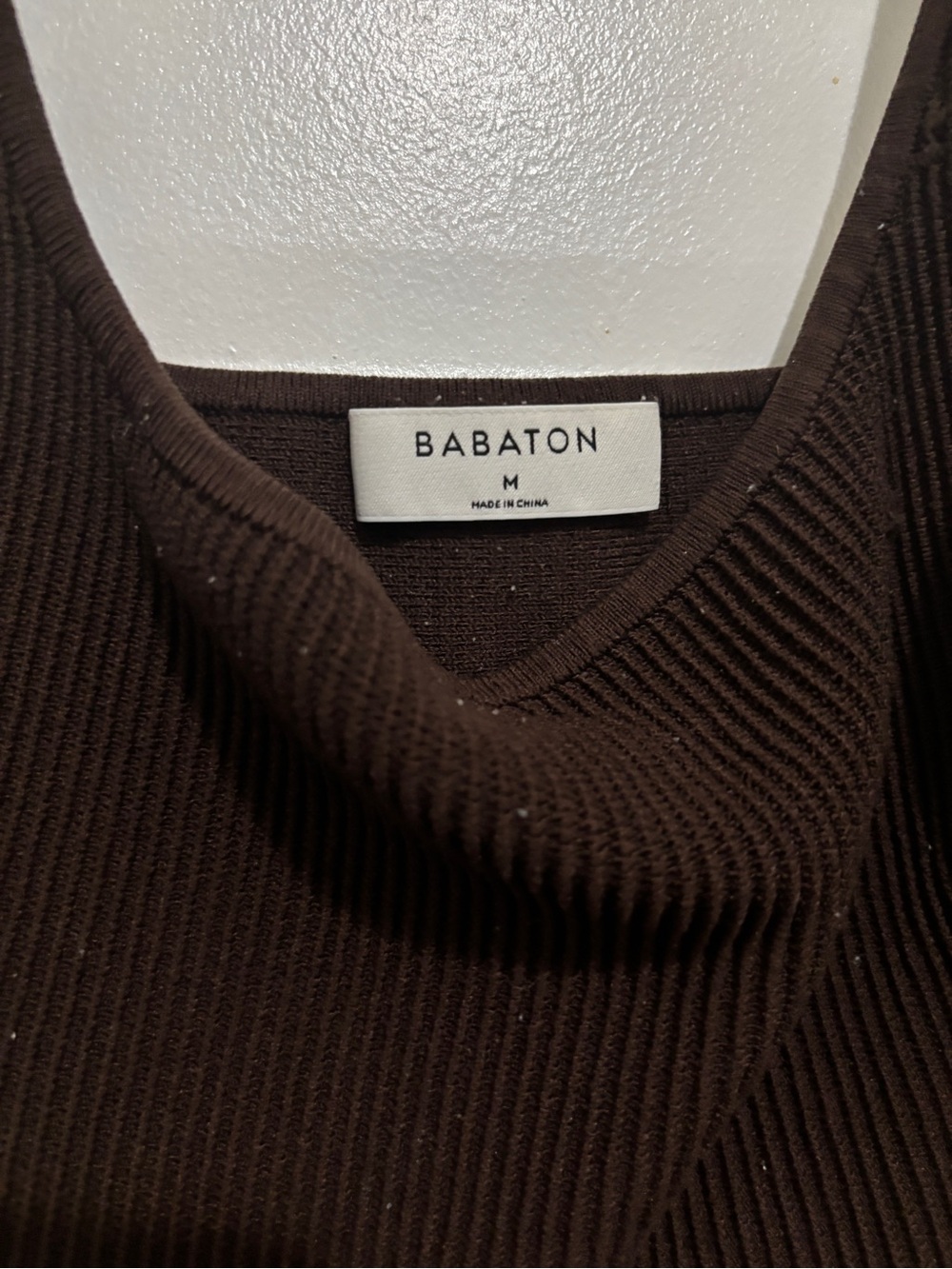 Babaton Brown Ribbed Tank Top